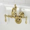Kingston Brass CA1001T2 3-3/8" Tub Wall Mount Clawfoot Tub Faucet, Polished Brass CA1001T2 - alternate 2